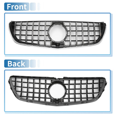 Front Upper Bumper Grille for Mercedes-Benz V-Class W477A (2020-2024) Black
