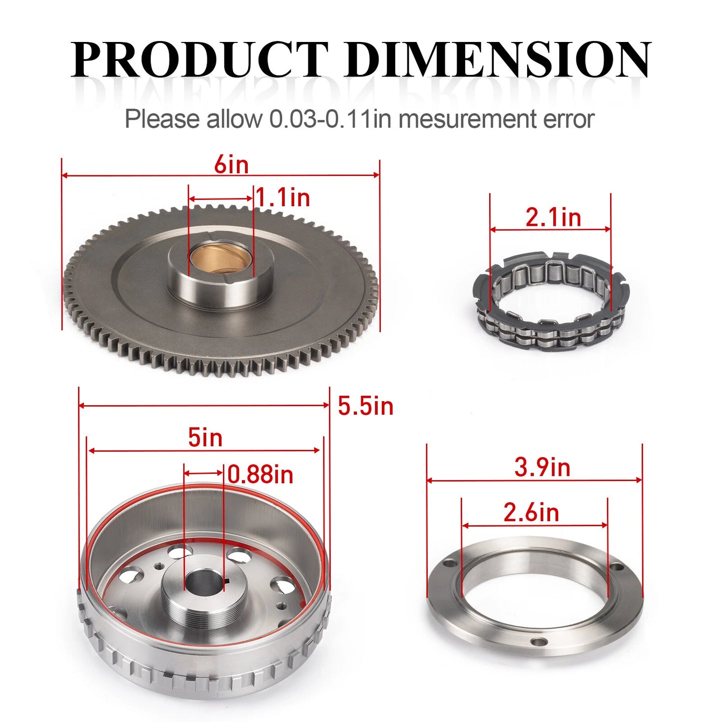 Starter Clutch Idler Gear Kit for Polaris RZR 1000 (All Editions 2015-2024)