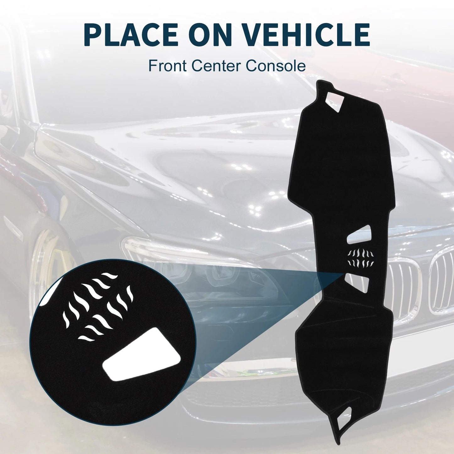 Dashboard Cover Mat for BMW 4 Series (2021) - Sun Protector Pad Black