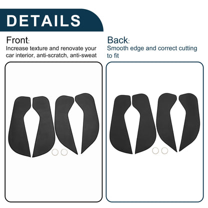 Car Door Leather Anti Kick Pad Sticker for BMW X1 (2016) - 1 Set Black