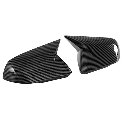 Carbon Style Horn Mirror Cover for 2015-2022 Ford Mustang with LED Signal