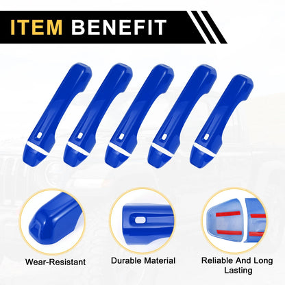Door Tailgate Handle Cover for Jeep Wrangler JL JLU (2018-2022) Blue