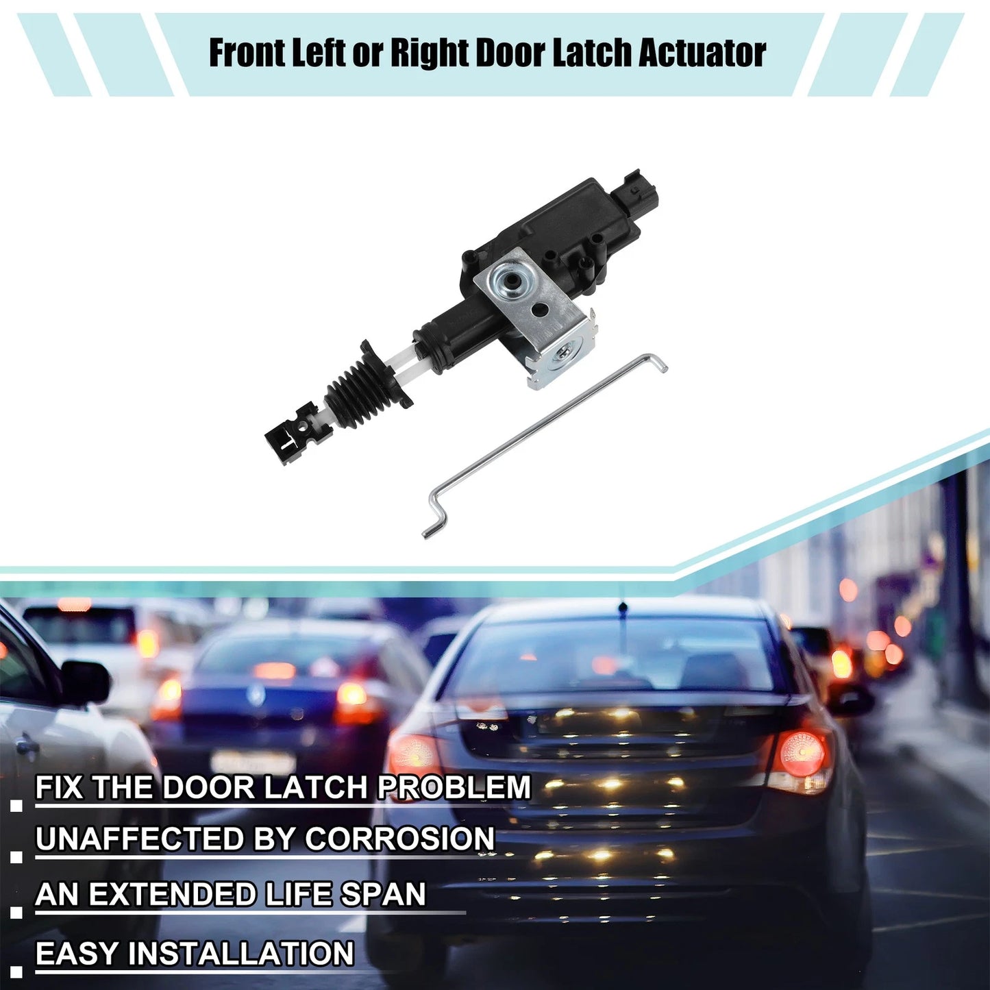 Front Left Car Door Latch Actuator for Ford (2015-2023)