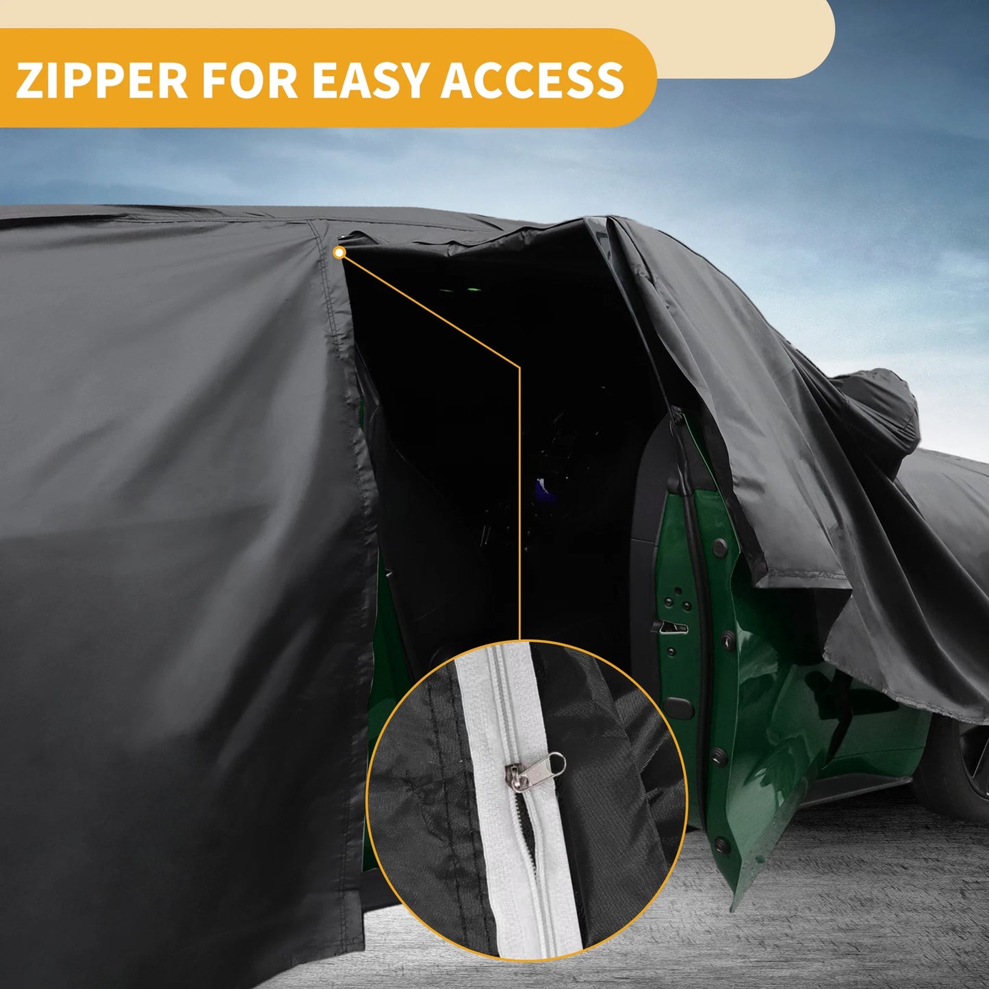 Waterproof All Weather Car Cover for BMW Mini Cooper (2002-2021) Black 210D-PU