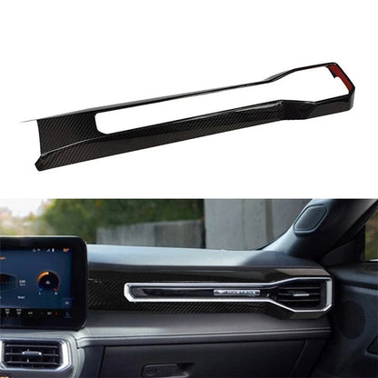 Dry Carbon Fiber Console Dash Vent Door Panel Cover Kit for Ford Mustang 2024+