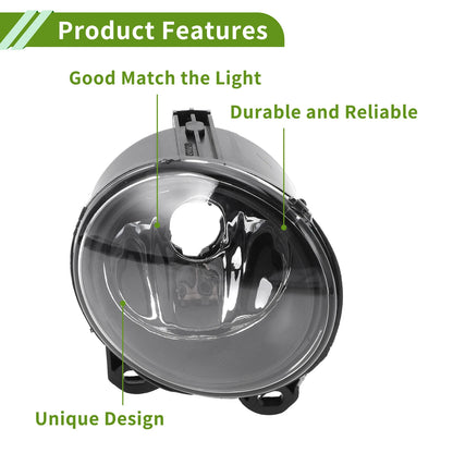 Right Fog Light Grill for BMW X5 1999-2006 (1 x Clear, Black)