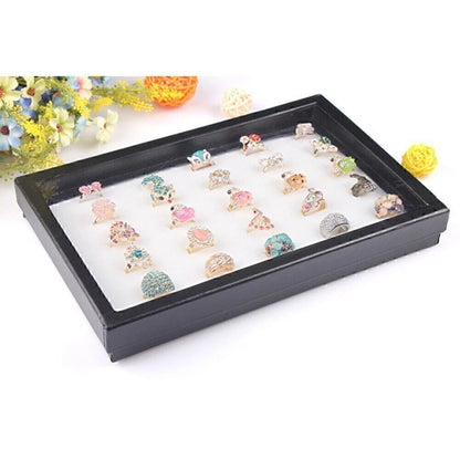 Velvet Jewelry Display Box for Rings & Earrings Organizer Storage Showcase