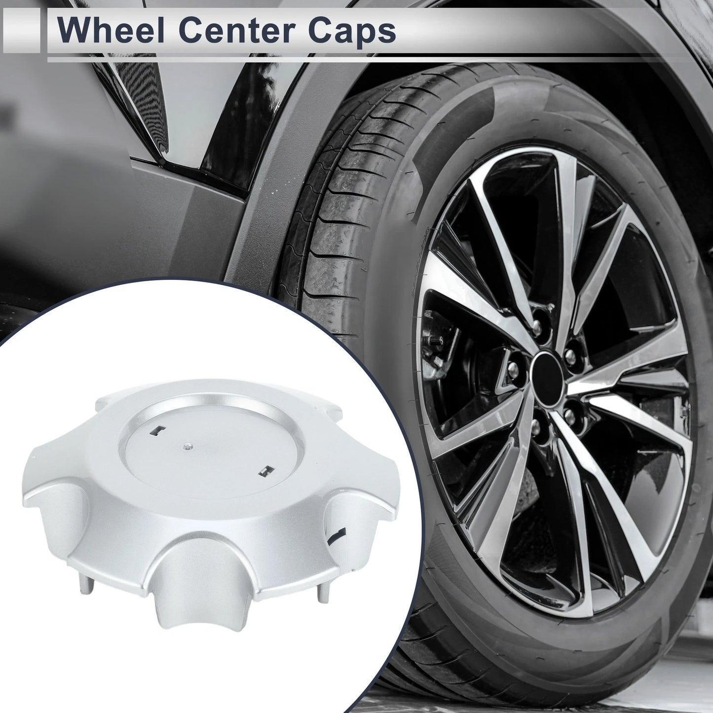 Wheel Center Caps  No.4260B0K080 for Toyota Hilux (2011-2015) Silver Plastic