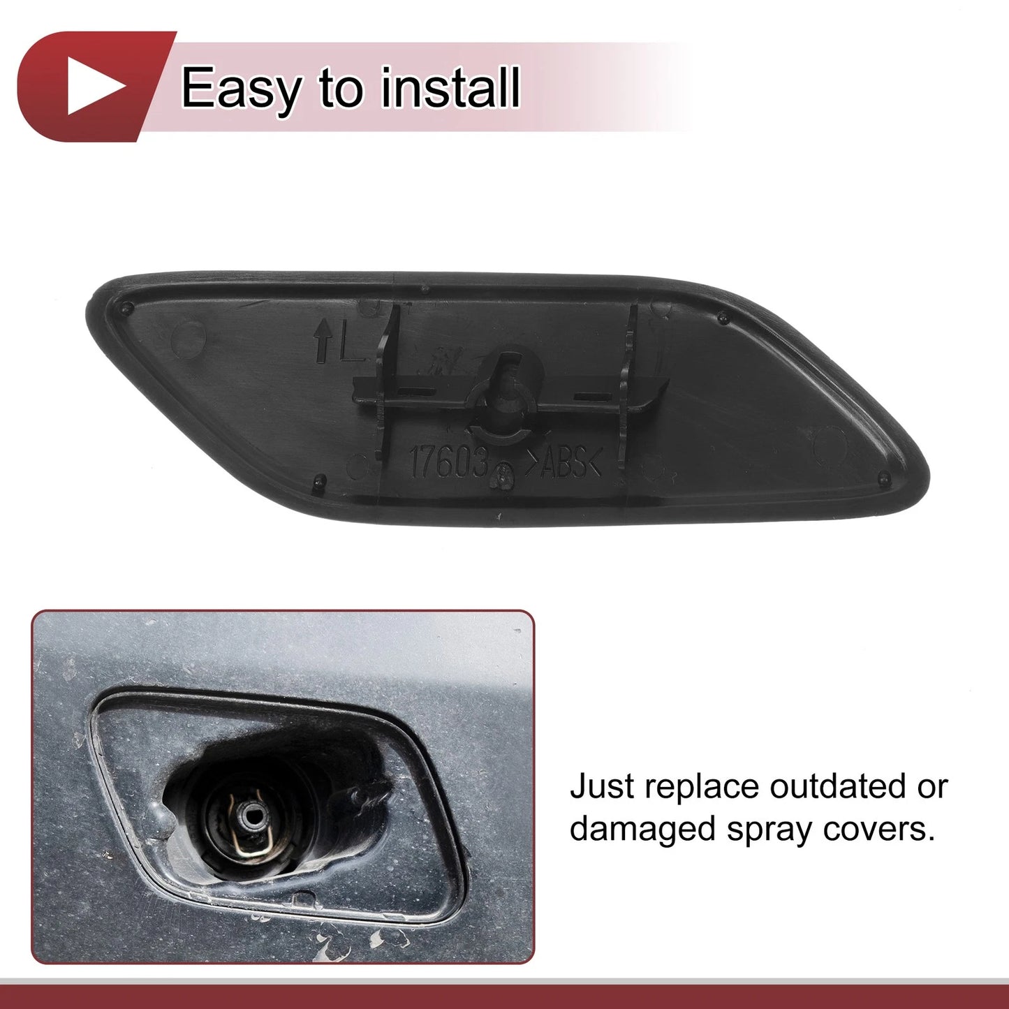 Front Left Washer Nozzle Cover for Honda CR-V 2009-2011 Unpainted