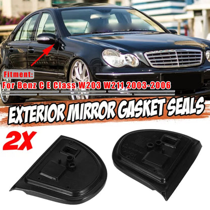 LH+RH Door Mirror Gasket Seals Set for Mercedes E Class W211 (2003–2006)