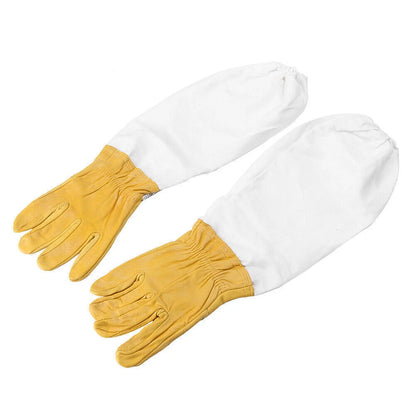 2 x Vented Beekeeping Gloves for Goatskin Beekeeper - Yellow (2020-2023)