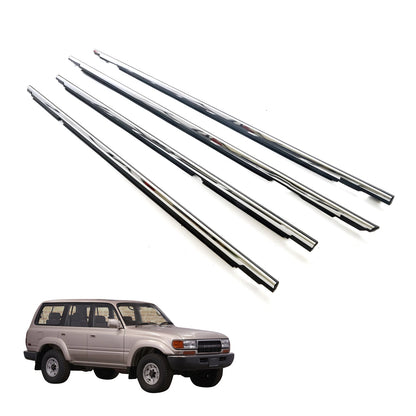 Front Rear Door Belt Moulding Set for Toyota Land Cruiser FJ80 HDJ81 HZJ80 1990-2006