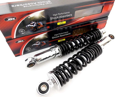 320mm JBS Black/Chrome Rear Shock Absorbers for Suzuki TS100/ER