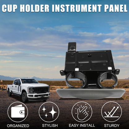Cup Holder for Ford F-350 (1999-2001) Gray Instrument Panel Drink Holder