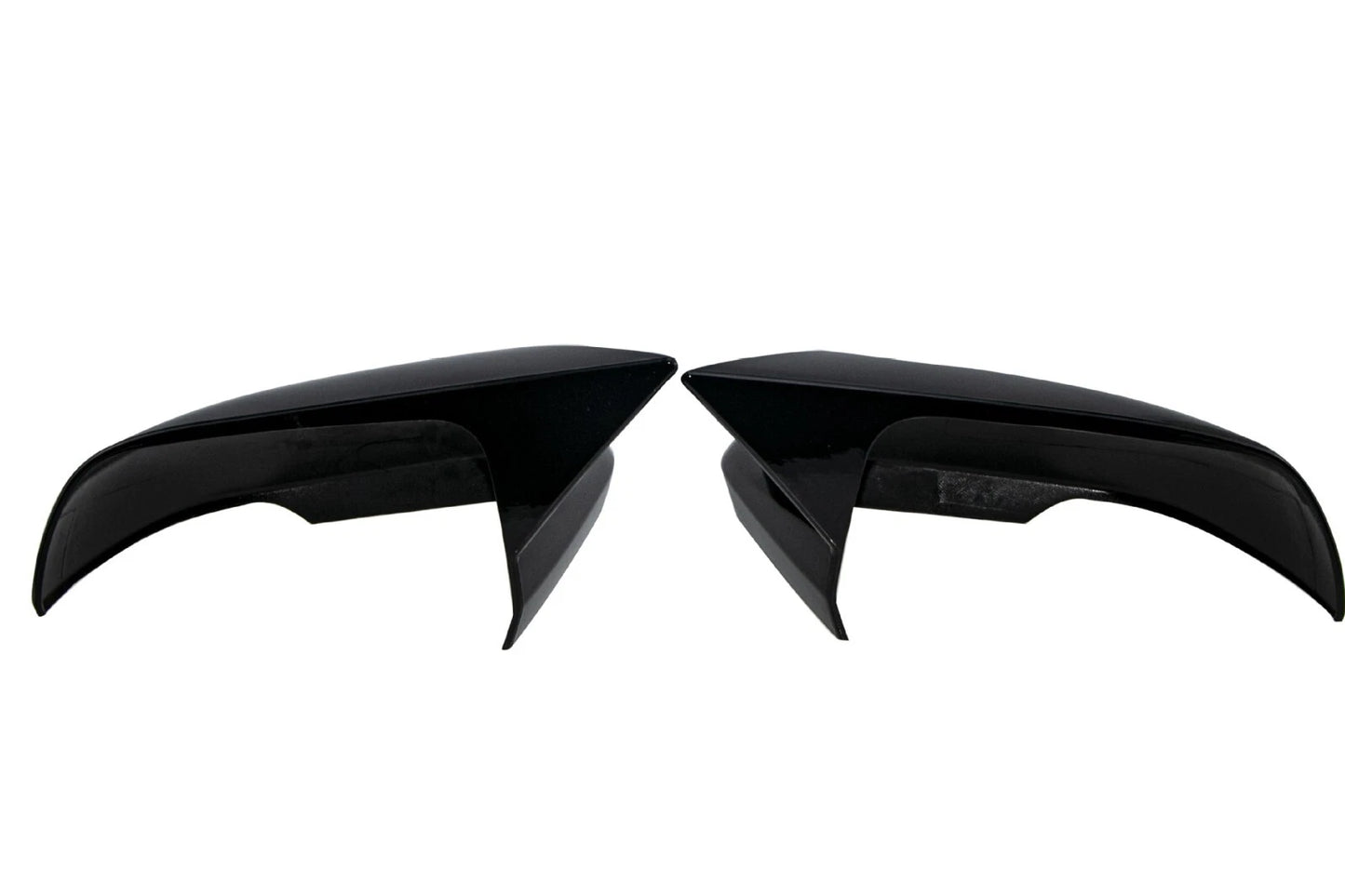 Glossy Black Ox Horn Rearview Mirror Lid Cover Trim for Ford Mustang (2015-2023)