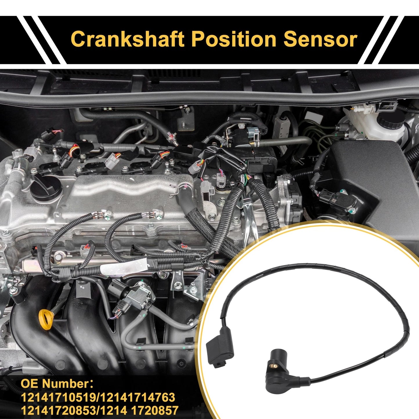 1 Pc Crankshaft Position Sensor for BMW E32 730i 730iL (1985-1989)
