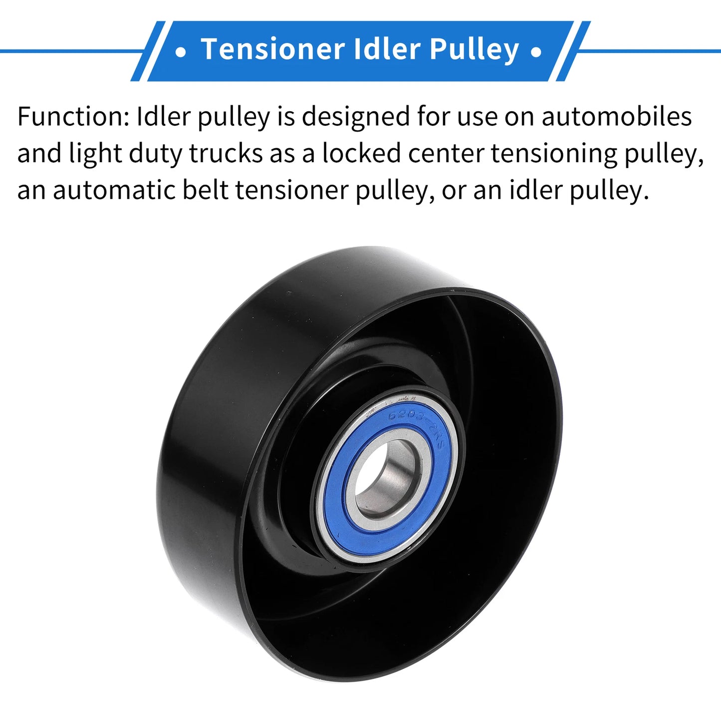 Drive Belt Idler Pulley for Ford F-250 F-350 E-250 (2002-2014) 1 x Pc