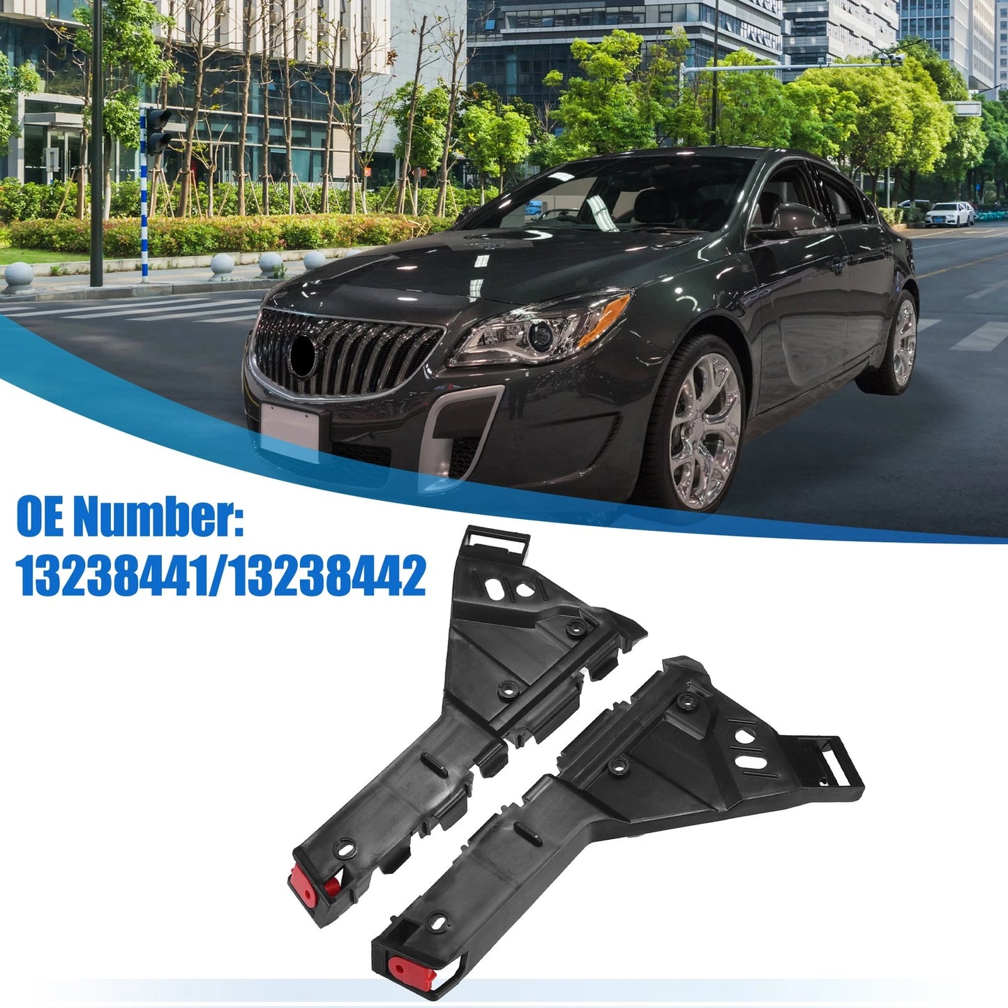 Front Bumper Bracket 1 Pair Left Right for Buick Regal (2011–2017)