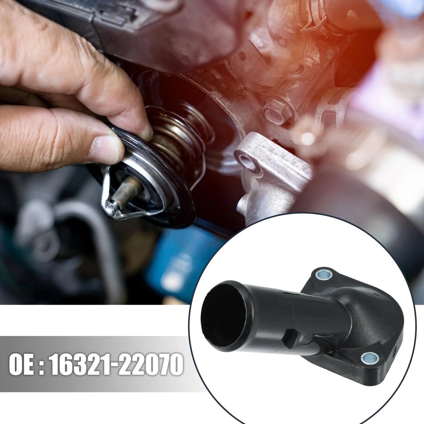 Radiator Coolant Filler Water Thermostat Housing for Toyota Corolla