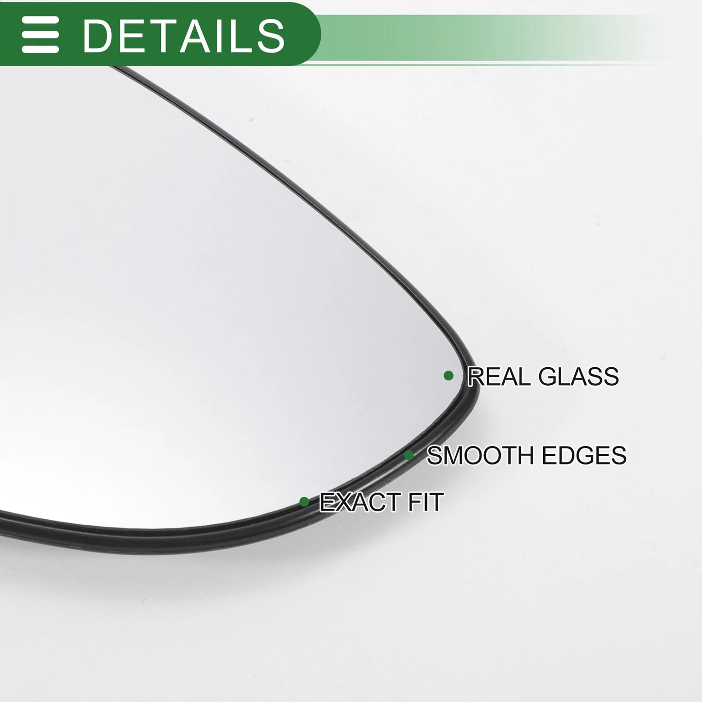 Right Side White Convex Mirror Glass for Ford B Max (2012-2018)