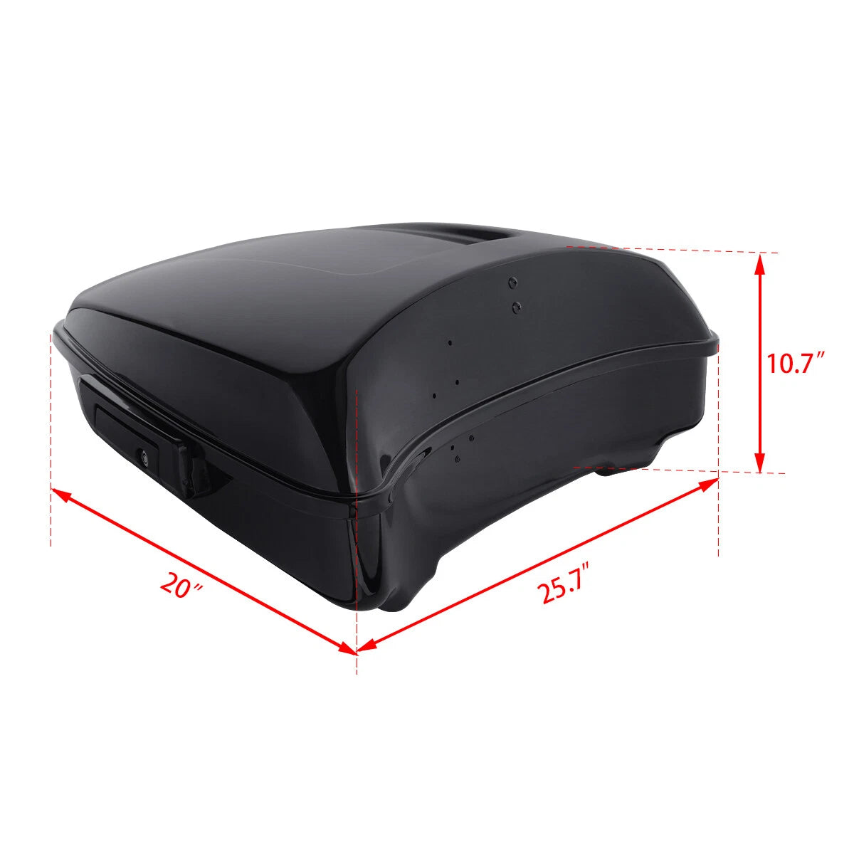 Black Chopped Trunk Backrest Rack Mount for Harley Fatboy FLSTF (2008-2017)