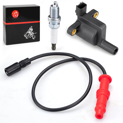 Ignition coil w Cap Spark plug for Polaris Sportsman EPS/EFI/XP 550 (2009–2014)