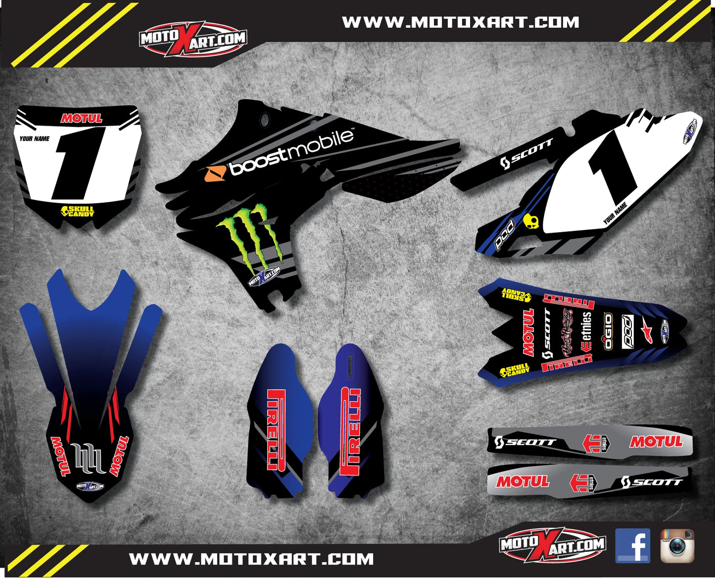 Custom Graphic Kit for Yamaha YZF 450 (2010-2013)