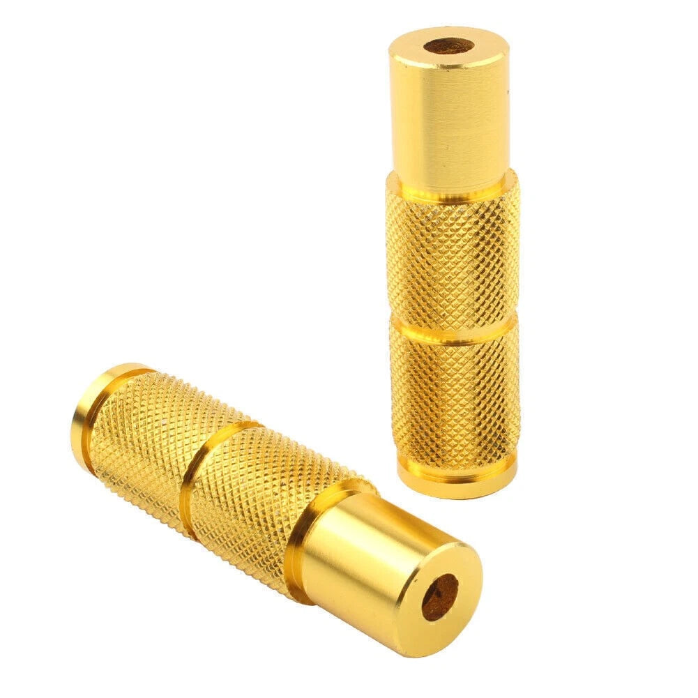 Universal Motorcycle Bike Pegs Footpegs Rear Set Pedals for Racing Yellow