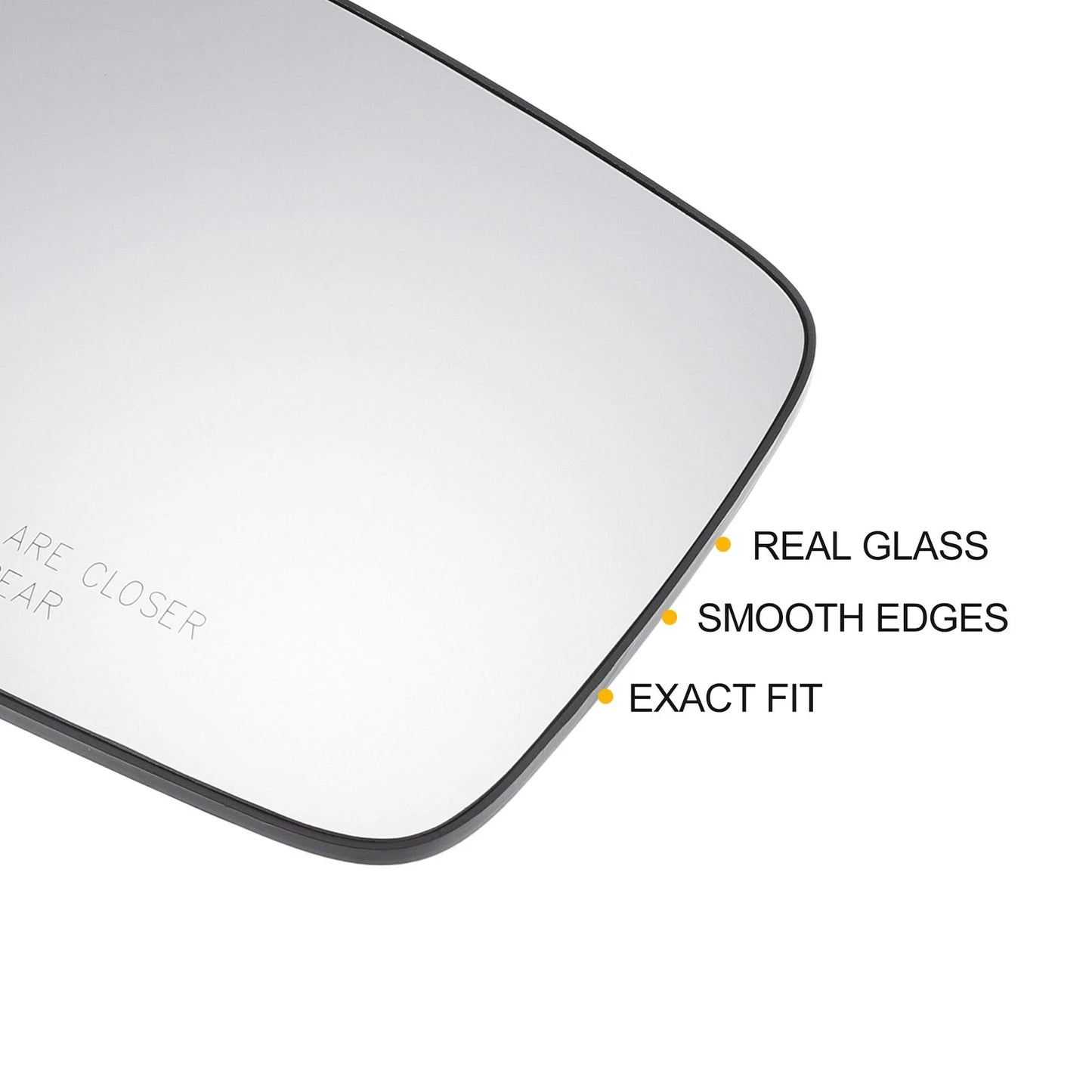 Left Right White Mirror Glass Pair w/ Back Heated for Dodge Ram 1500