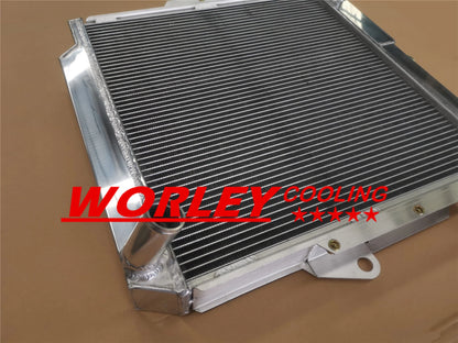 2 x QLD-2ROW Alloy Radiator + Fan for Land Cruiser 70 Series (2007-2023)