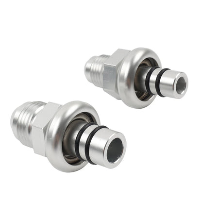 6AN & 8AN Silver Fuel Rail Fitting Adapter for Ford Mustang (1986-1998)