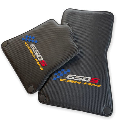 Floor Mats for McLaren 650S (2014-2019) - Black Tailored Carbon Fiber Leather