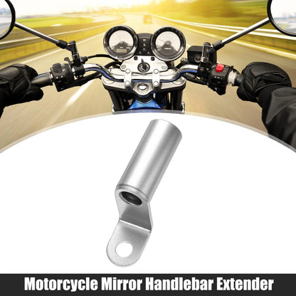 Handlebar Extender 10mm Aluminum Alloy Silver Tone for Motorcycle