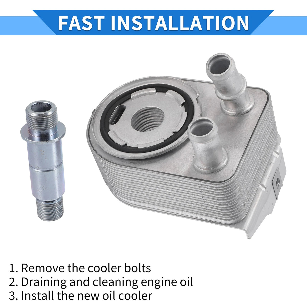 Engine Oil Cooler with Seals & Bolt for Jeep Renegade Cherokee (2015-2023)