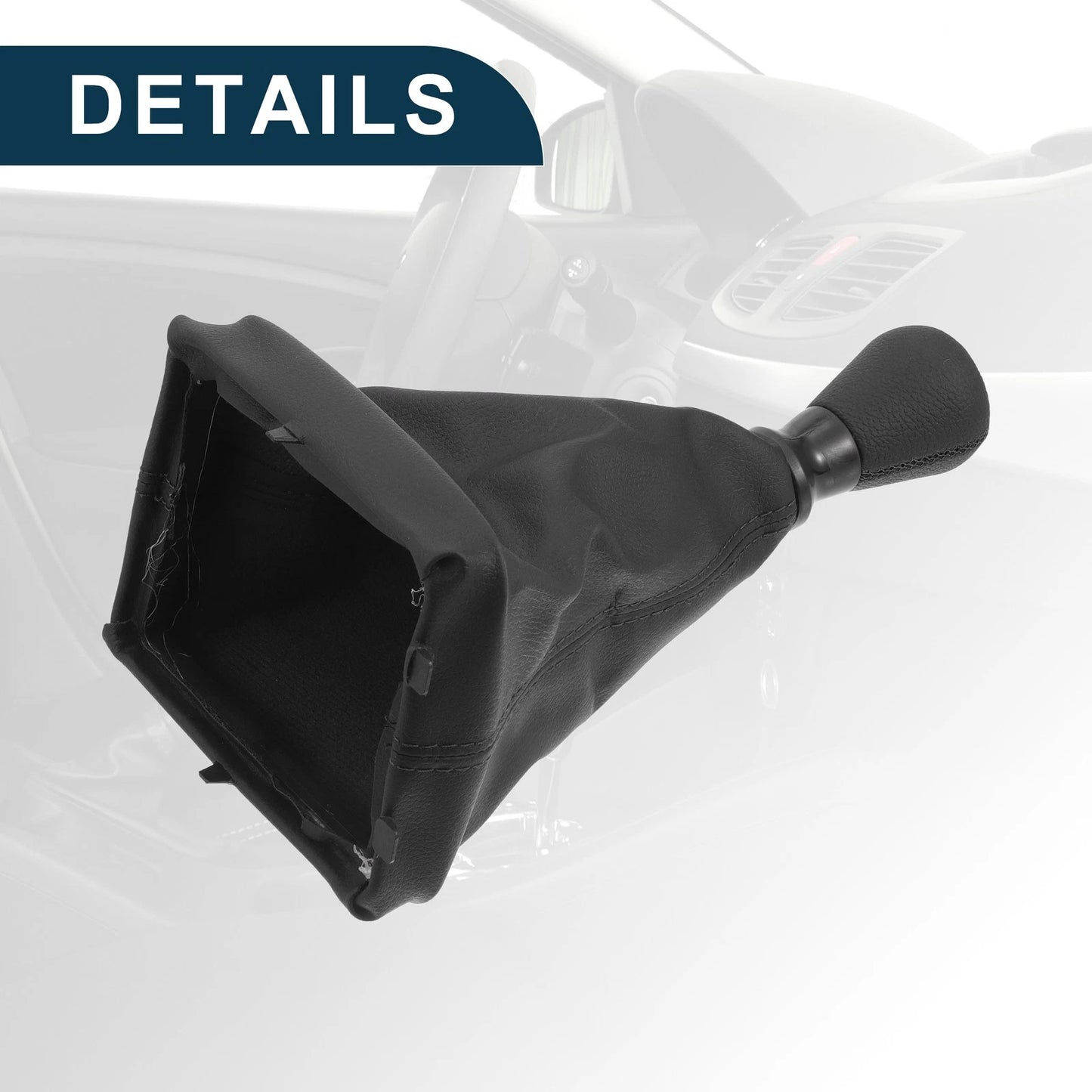 5 Speed Gear Shift Knob & Cover for Peugeot 206 Hatchback (2000-2010)
