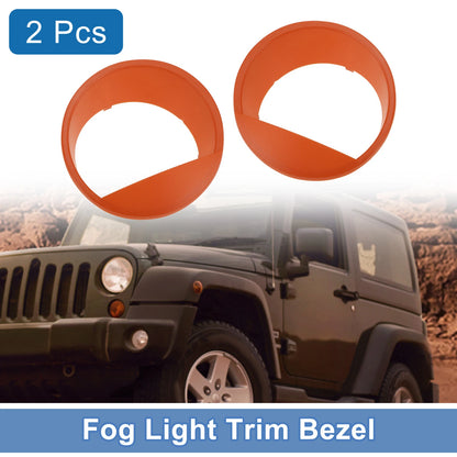 2 x Front Left & Right Headlight Trim Bezels for Jeep Wrangler (2007-2018)