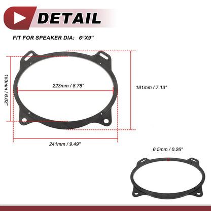 Speaker Spacer Ring Adaptor for Toyota Camry 2002-2011 6"x9" 2 Pcs
