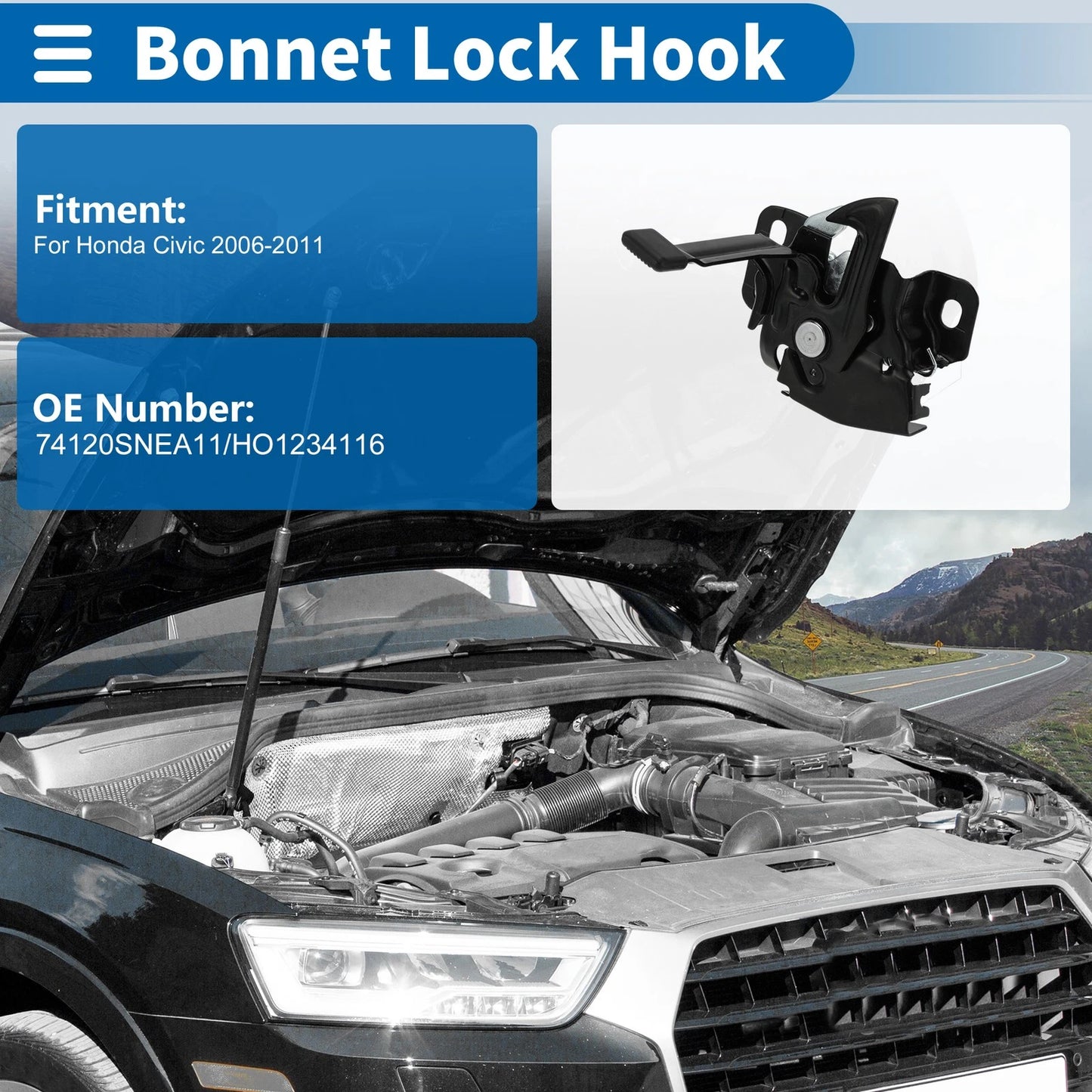 Hood Latch Assembly for Honda Civic (2006-2011)