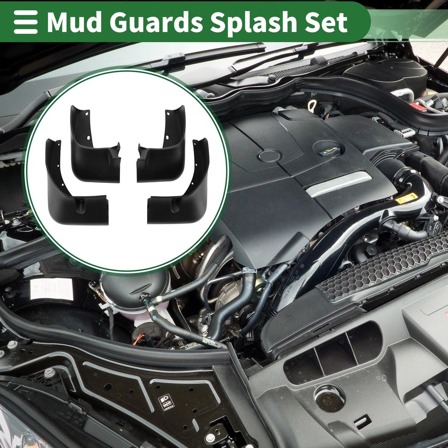 Mud Flaps Splash Guards 1 Set for Nissan Tiida (2016-2021)