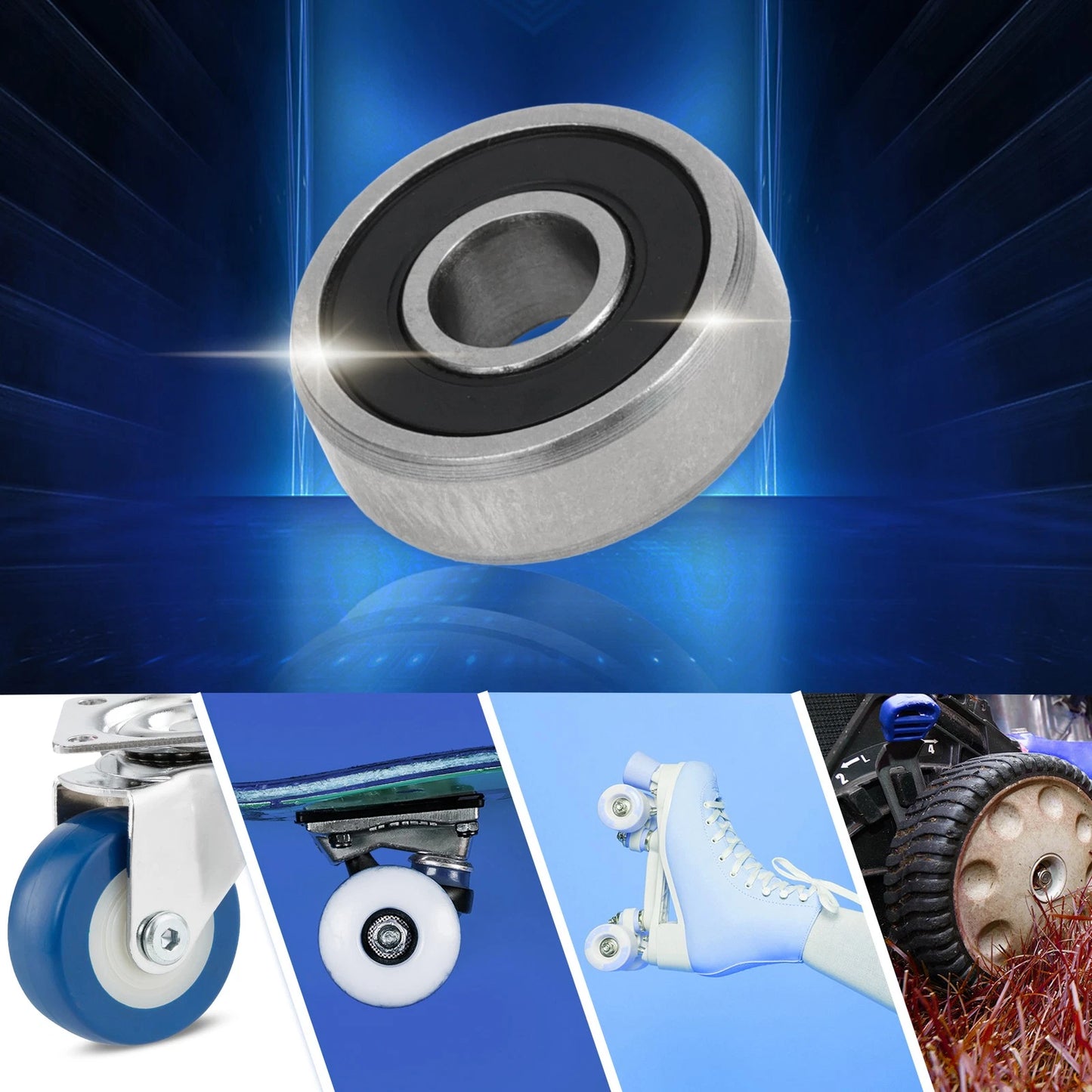 Deep Groove Ball Bearings 4x12x4mm for Scooter Skateboard Wheel