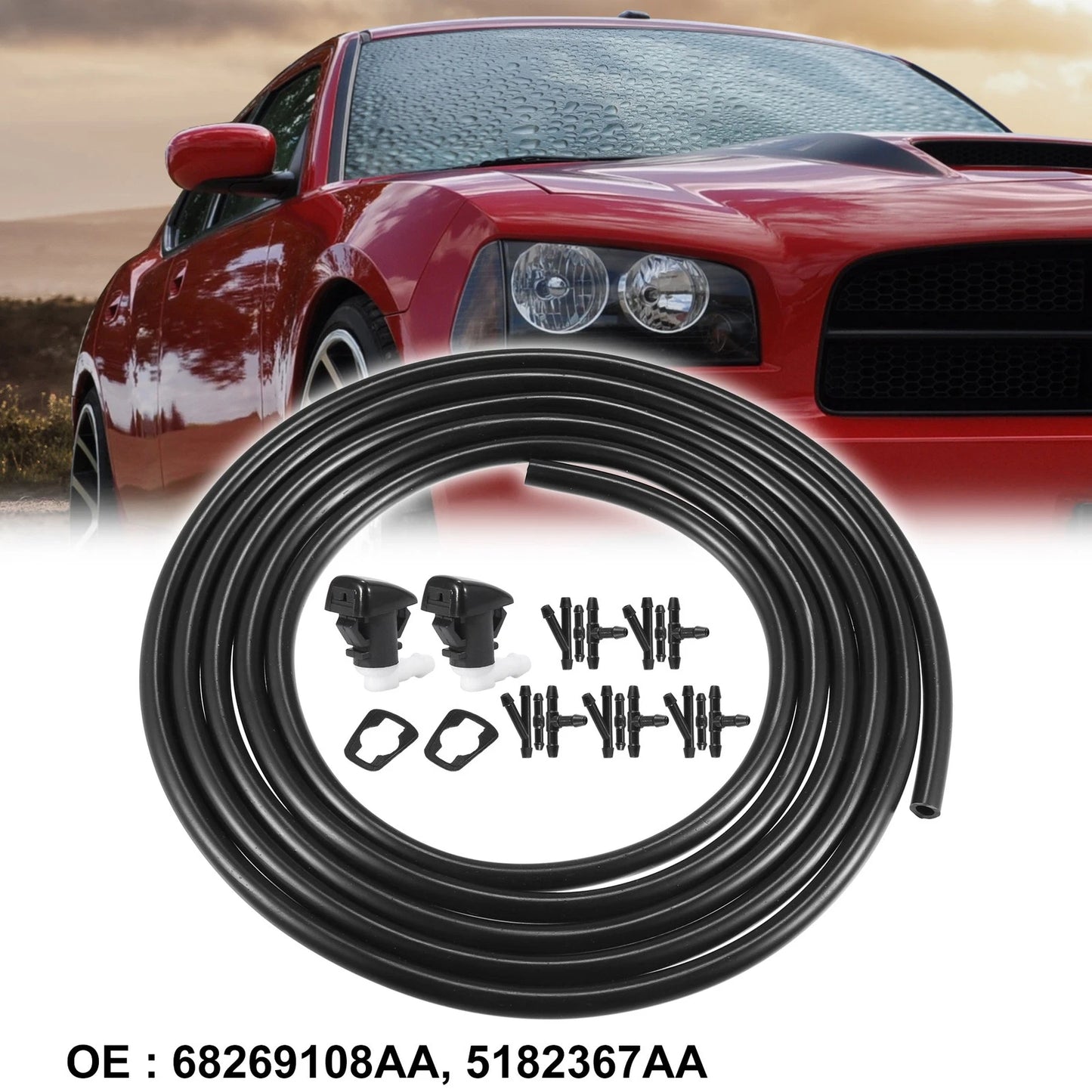 2.5m Hose Windshield Washer Nozzles for Dodge