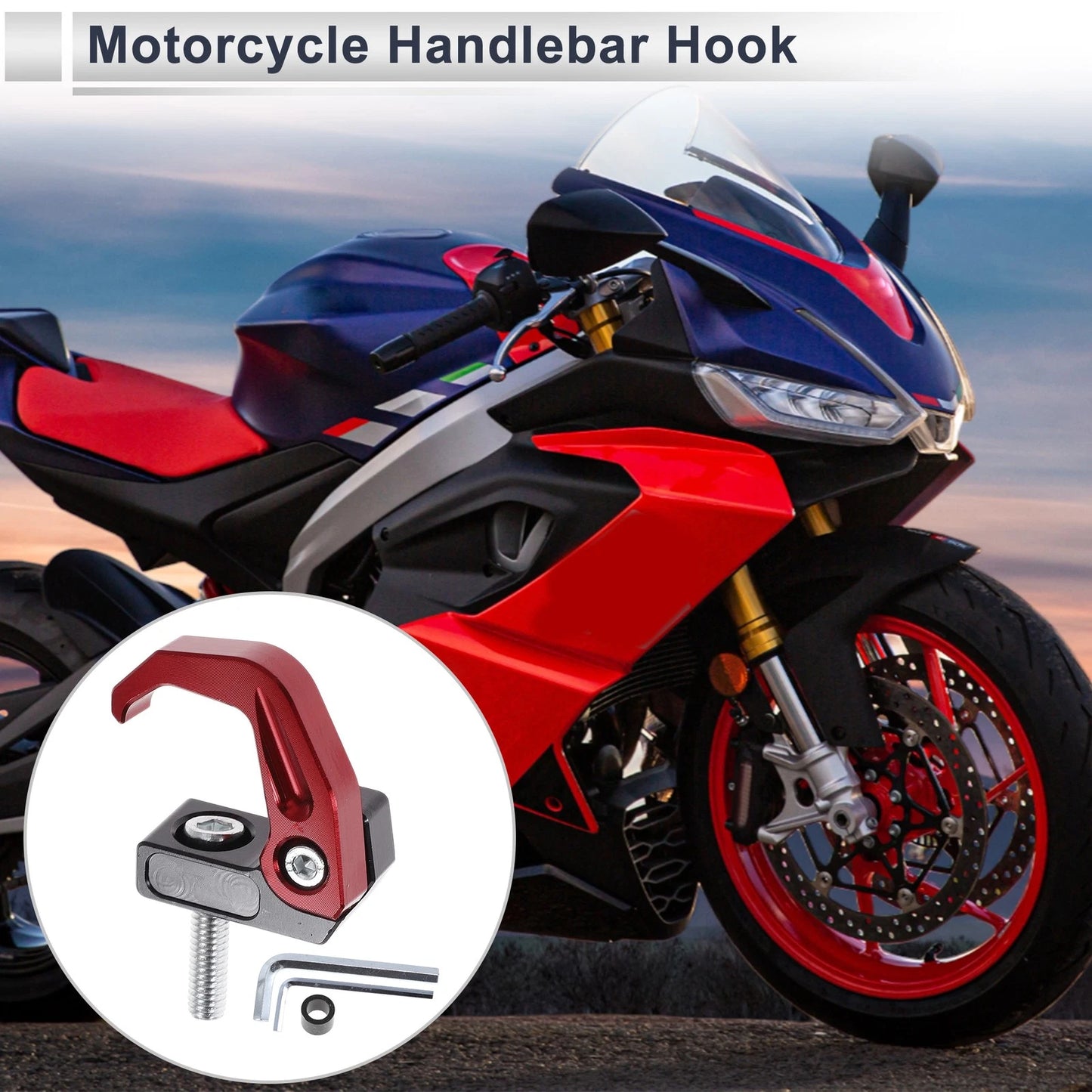 Square W/ Slot Motorcycle Hanging Hook 1 Set for Motorcycle