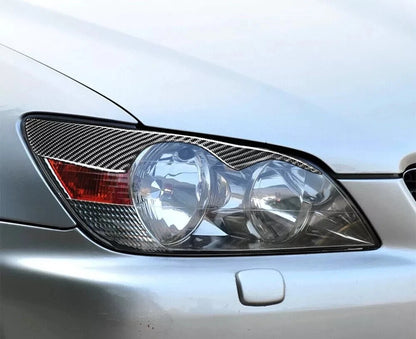 Carbon Fiber Headlight Eyelid Eyebrow Cover for Lexus IS200 IS300 (1998–2005)