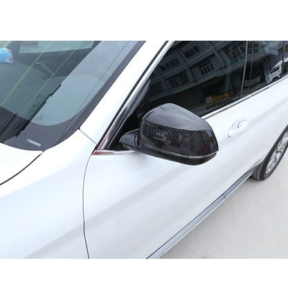 Carbon Style Wing Rearview Mirror Cover Caps Fit For BMW X3 2018-2019