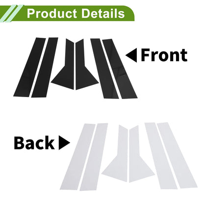 6 x Pillar Window Trim for Chevy Trax Black (2024)