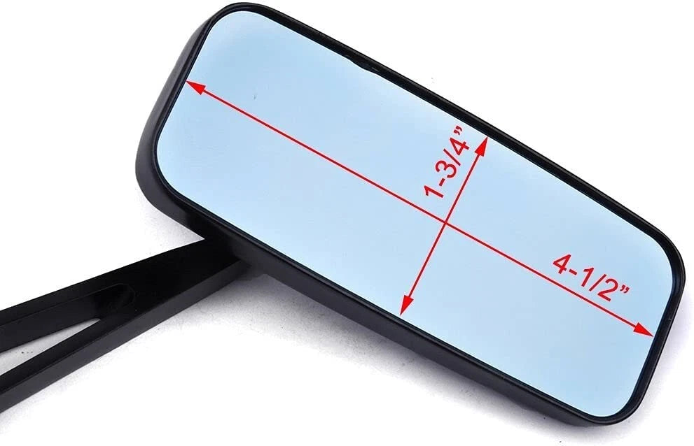 Black Aluminum Rearview Side Mirrors 8/10MM for Universal Motorcycle
