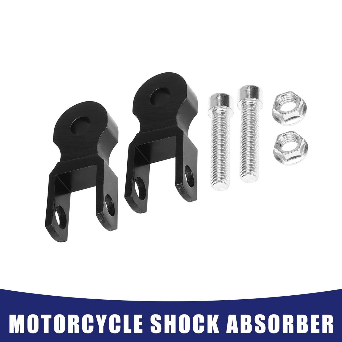 Pair 5cm Universal Motorbike Rear Shock Absorber Riser Height Extension Black