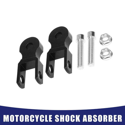 Pair 5cm Universal Motorbike Rear Shock Absorber Riser Height Extension Black
