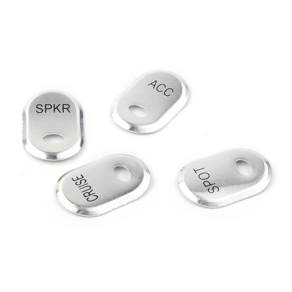 Chrome Brushed Panel Switch Covers for Harley Touring Electra Glide Road Glide