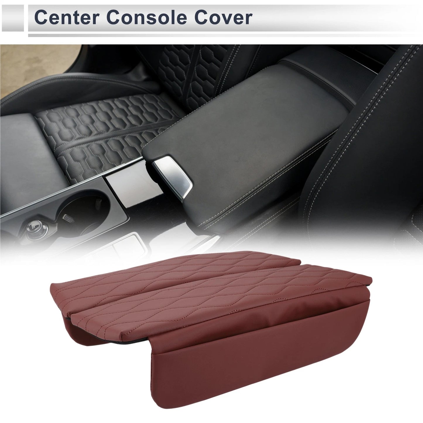 Car Center Console Cover for BMW 5 Series G30 (2019-2023) - Deep Red